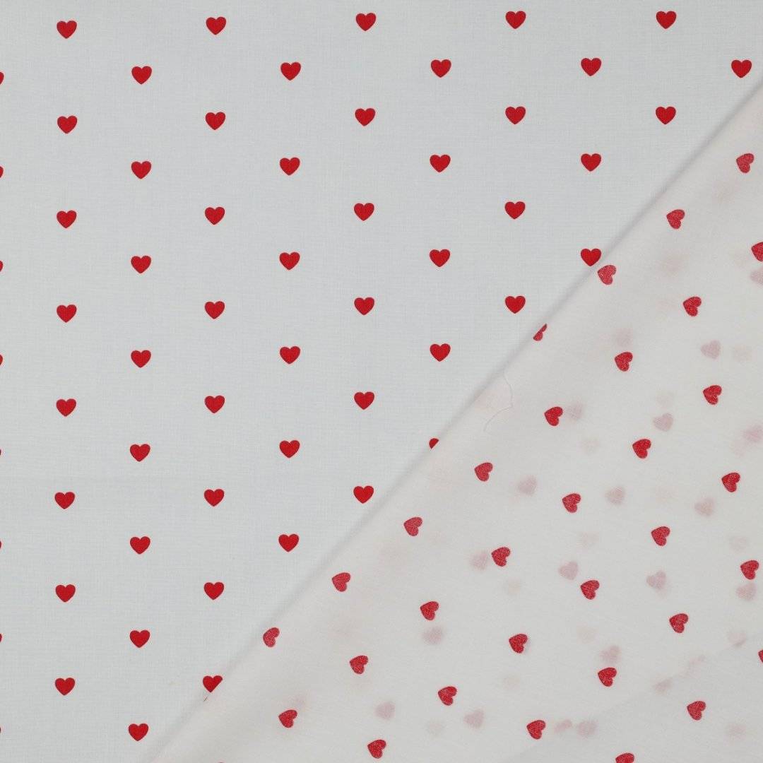 Fine Poplin Hearts Black