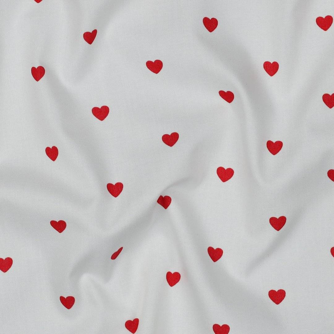 Fine Poplin Hearts Black