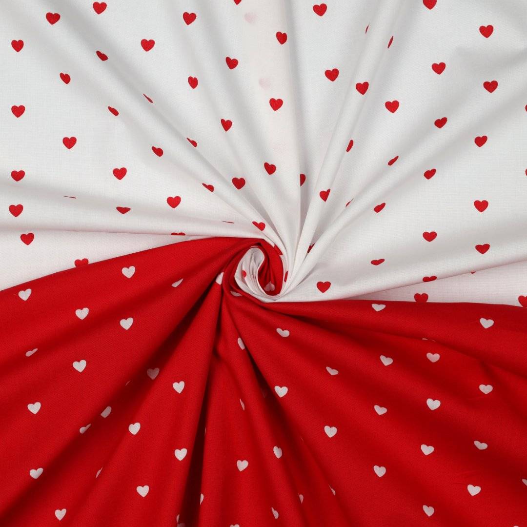 Fine Poplin Hearts Black