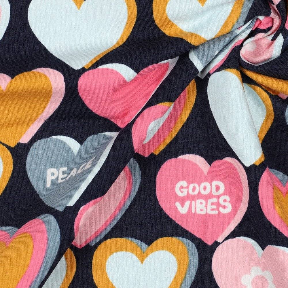 French Terry Hearts Navy
