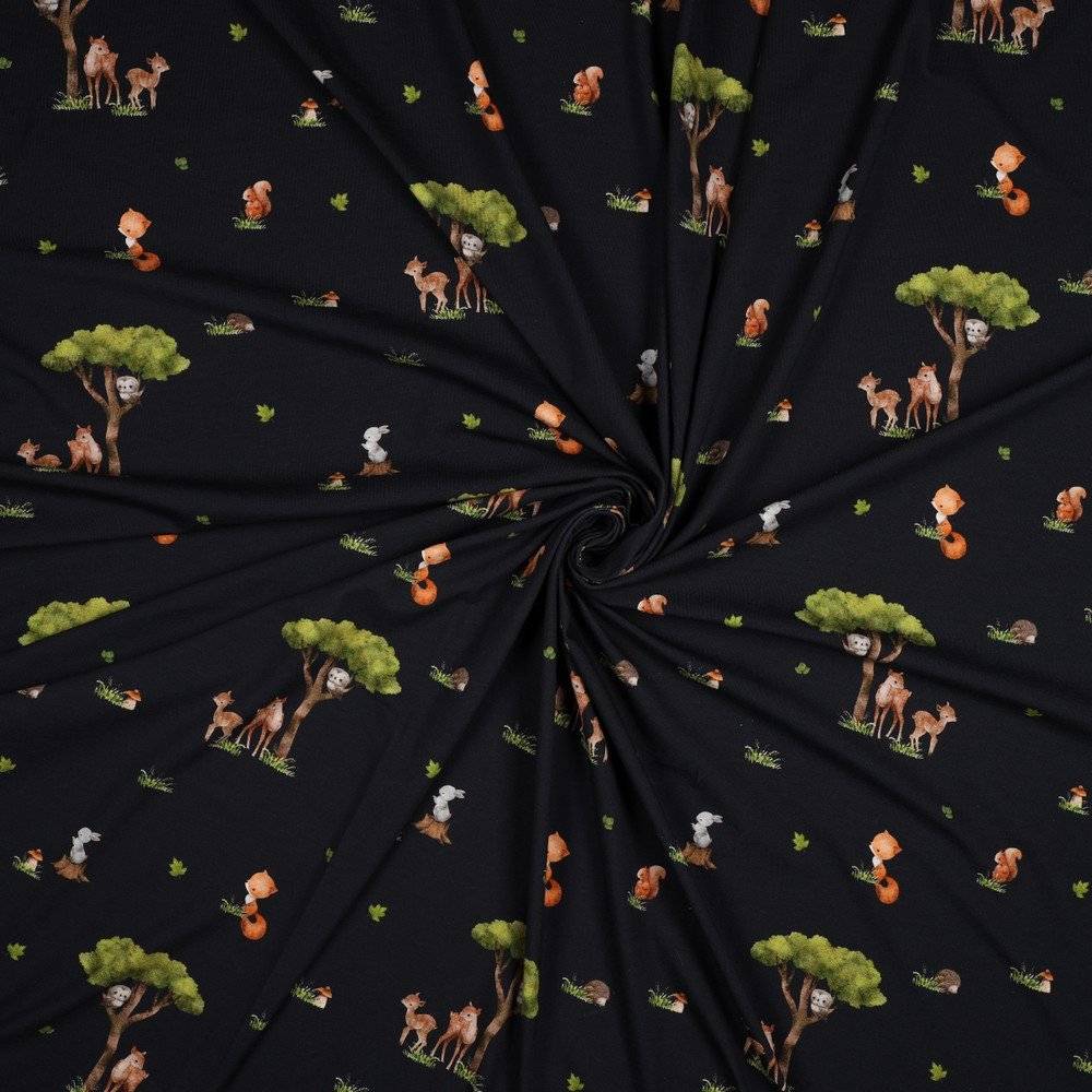 Jersey digital Forest Animals Navy