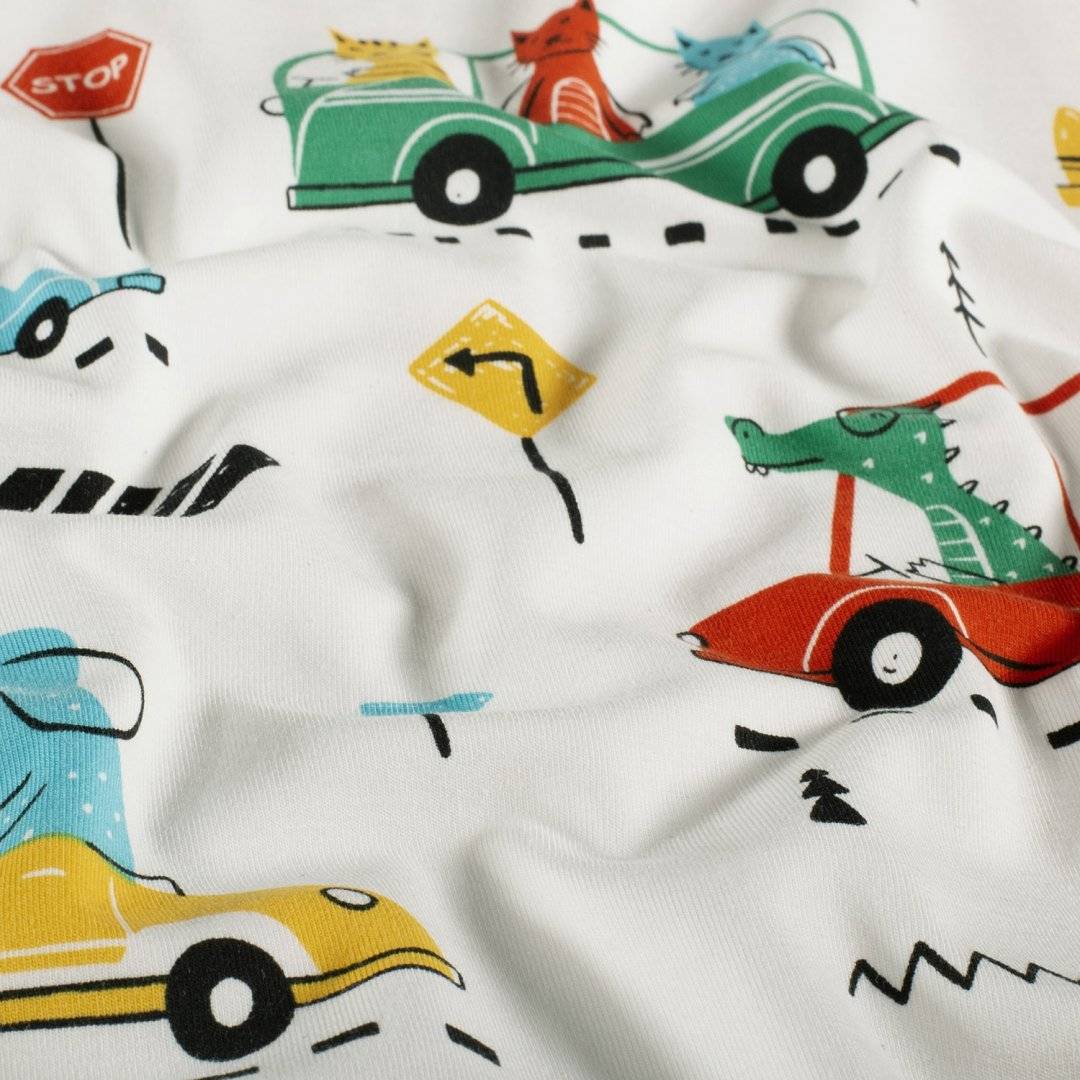 Jersey elastic Cars Animals