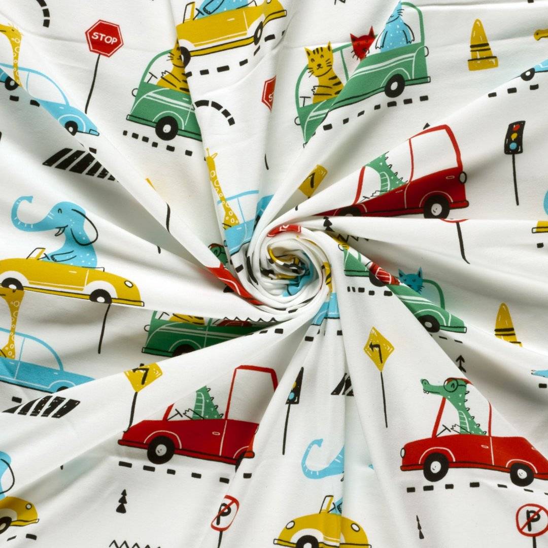Jersey elastic Cars Animals