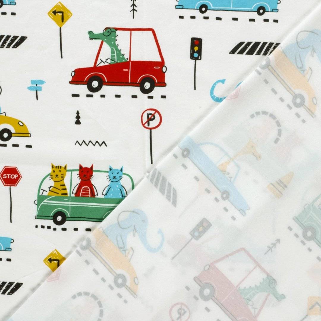 Jersey elastic Cars Animals