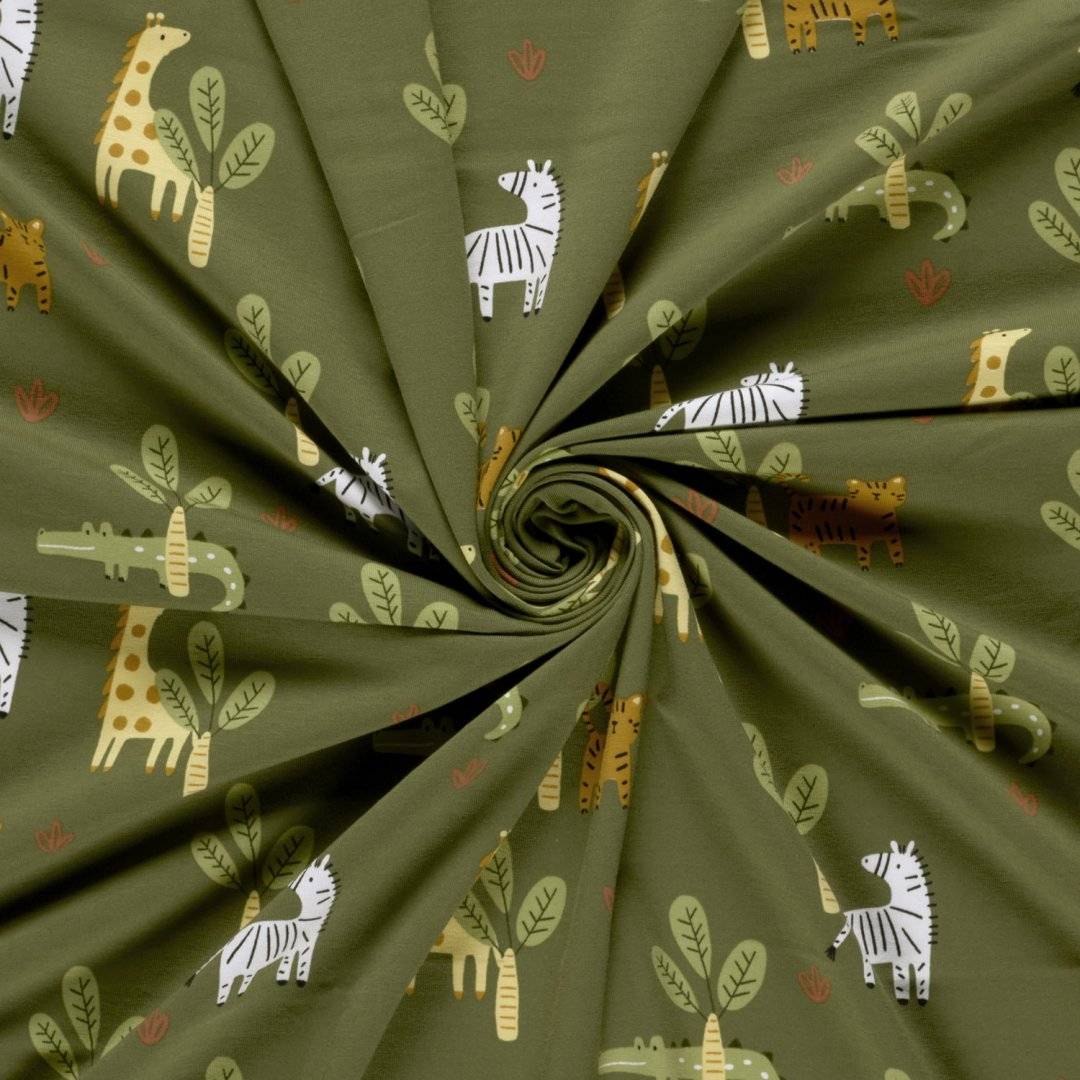 Jersey elastic Safari Khaki