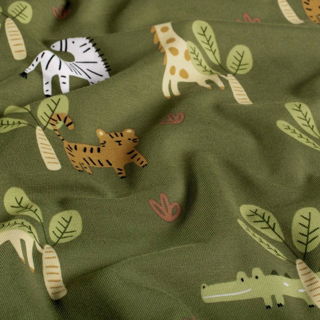 Jersey elastic Safari Khaki
