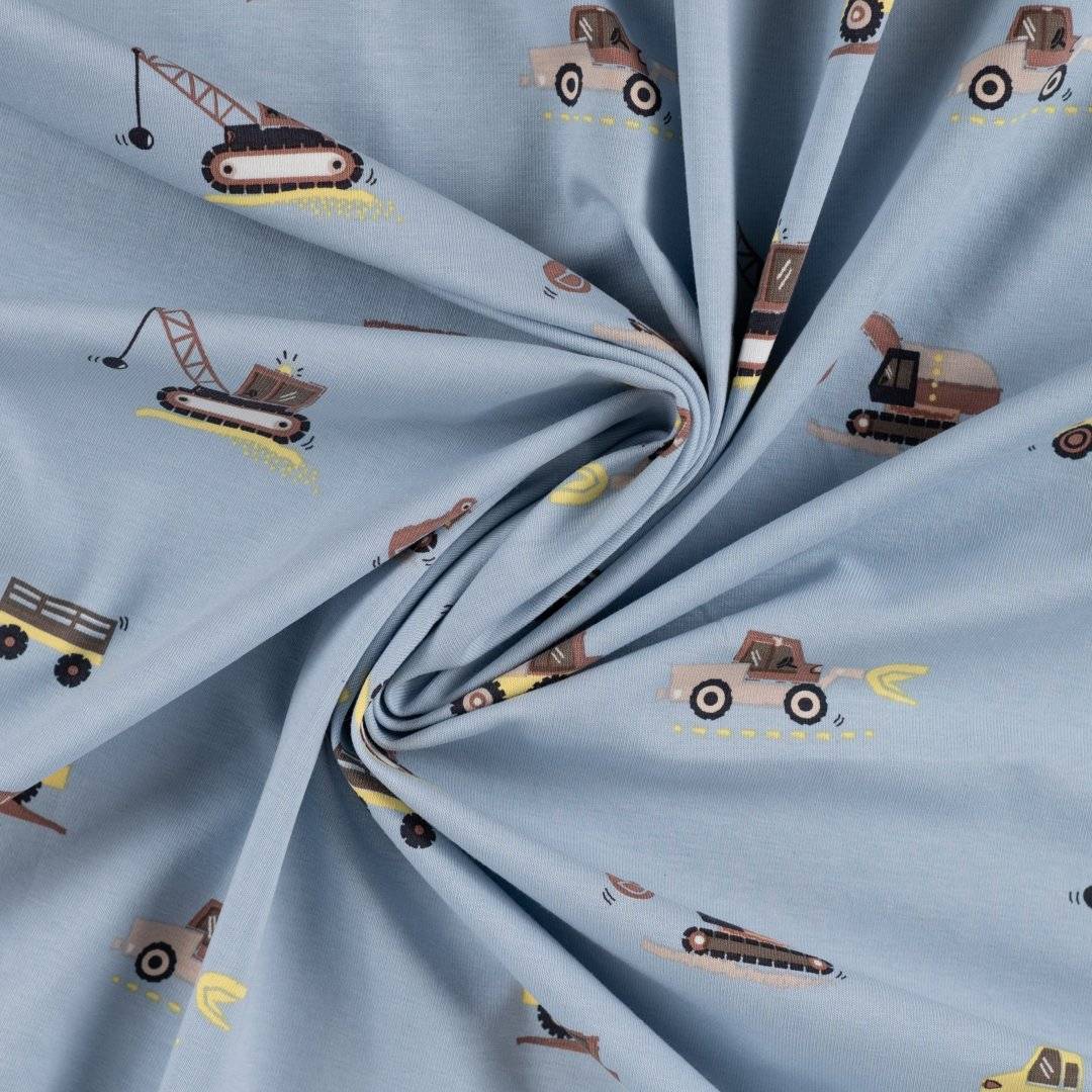 Jersey elastic Vehicles Blue
