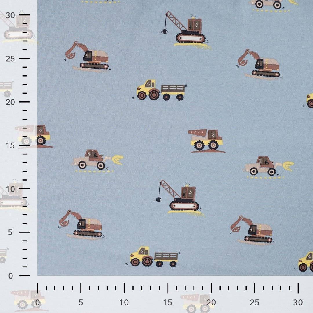 Jersey elastic Vehicles Blue