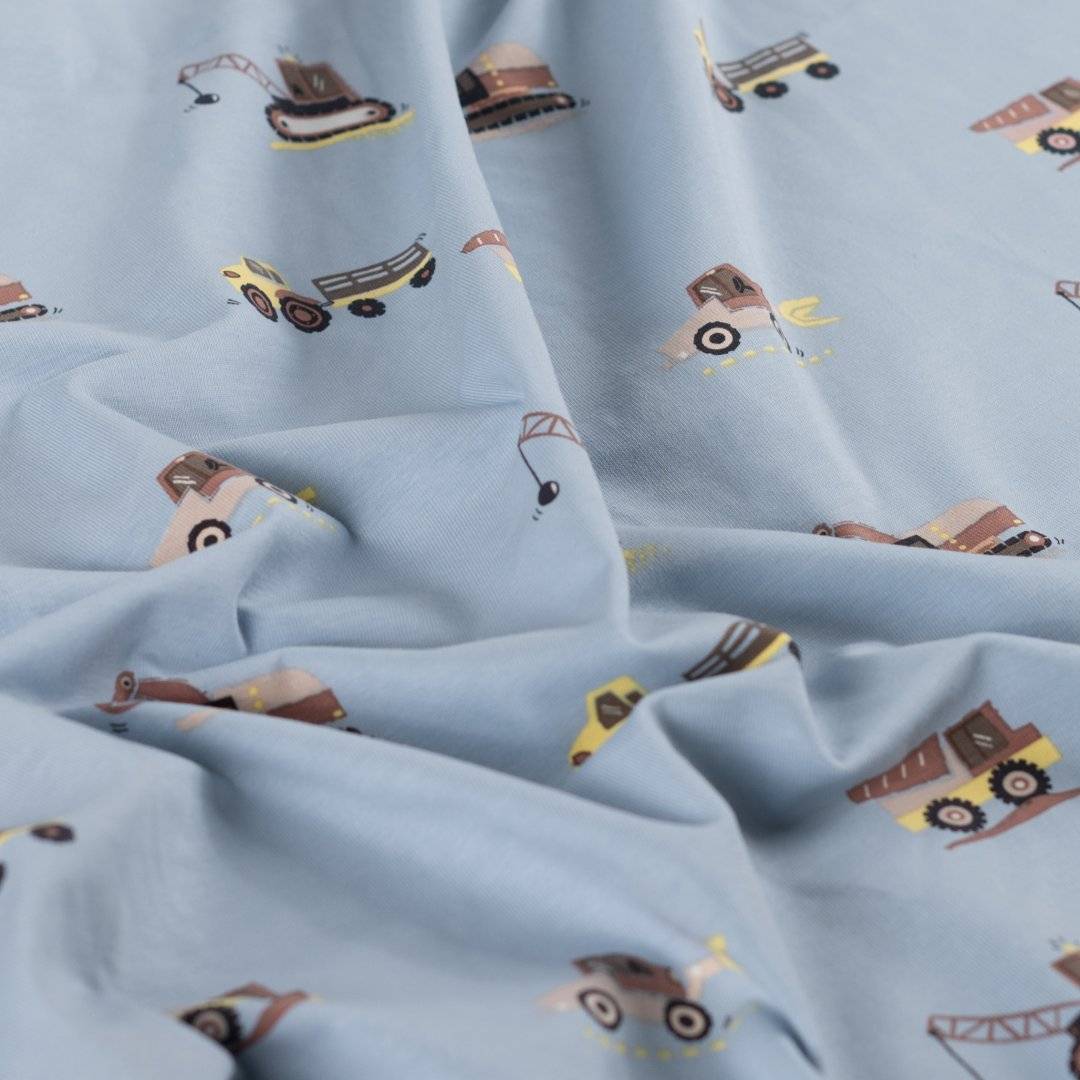 Jersey elastic Vehicles Blue