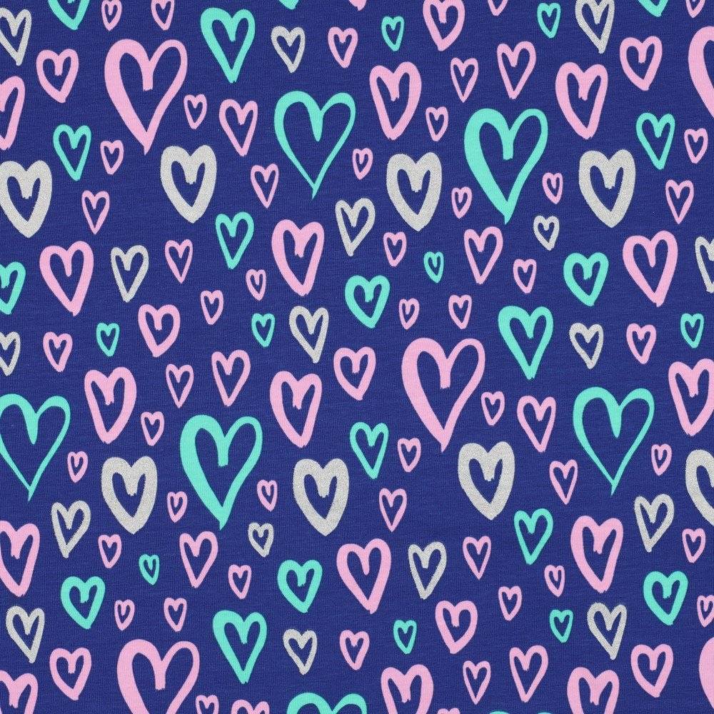Jersey Glitter Hearts