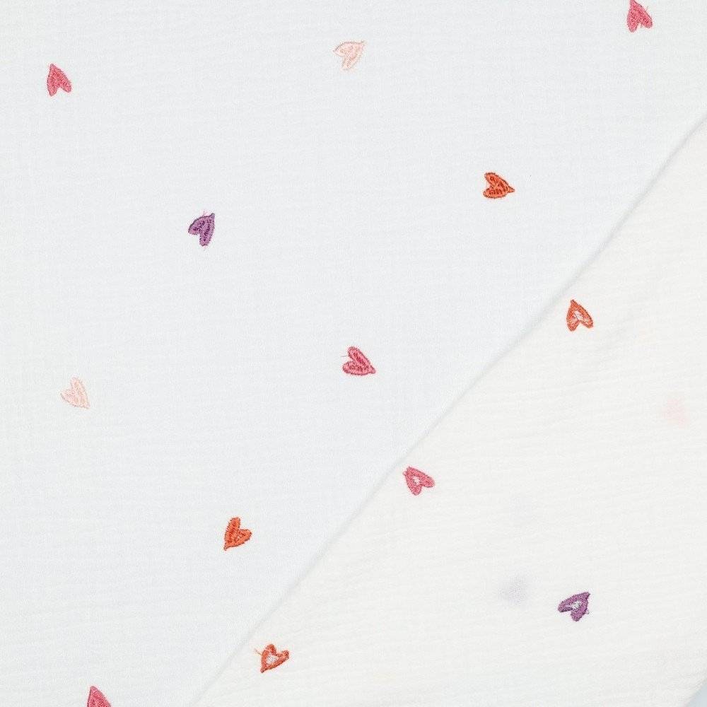 Muselina Brodata  Hearts