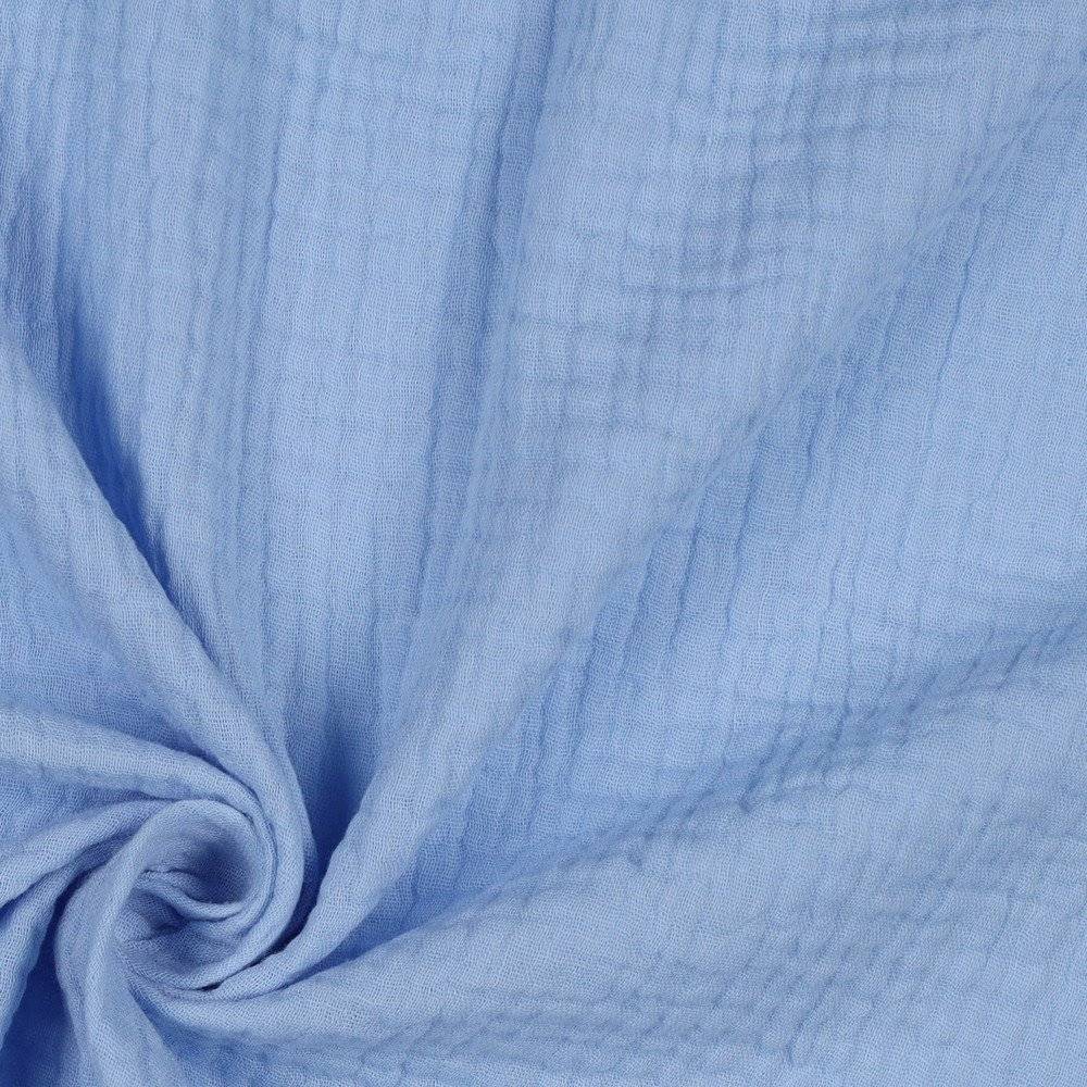 Muselina uni GOTS Light Blue