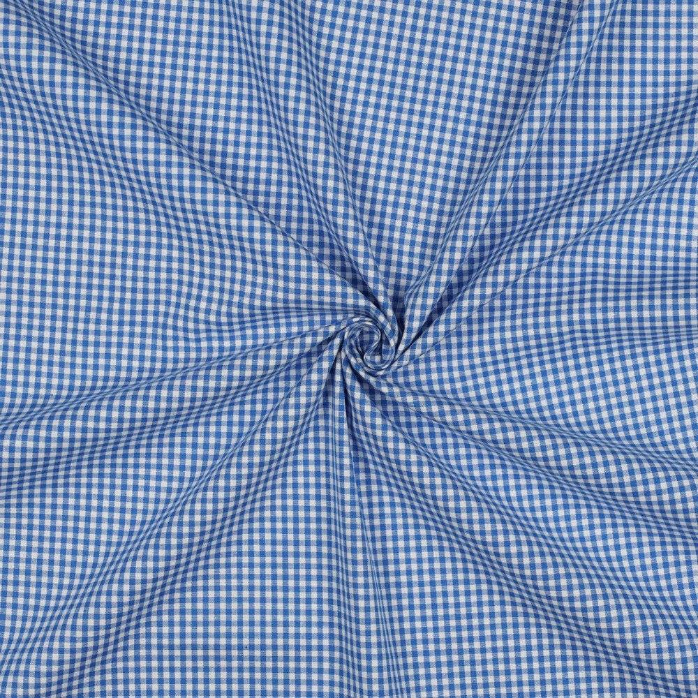Poplin Small Checks Sky Blue
