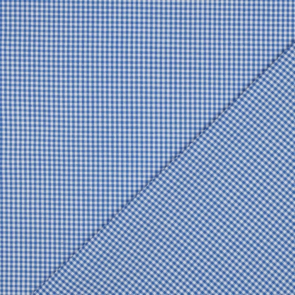 Poplin Small Checks Sky Blue