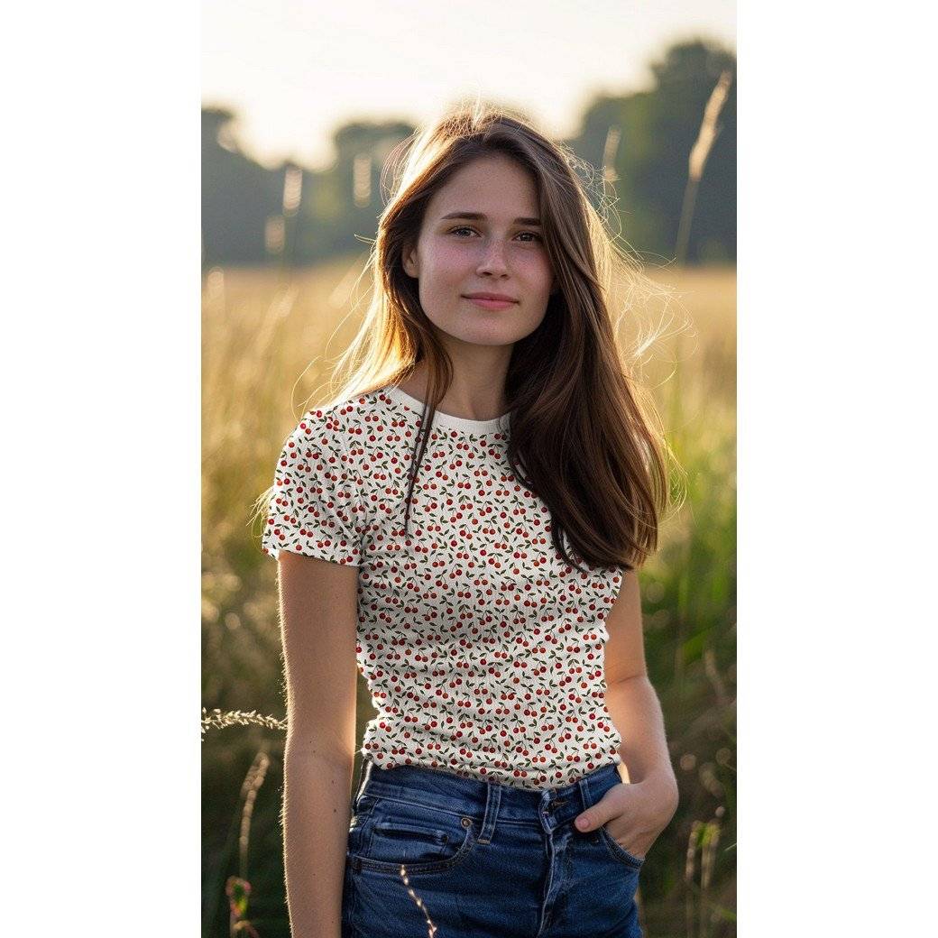 Rib Jersey Digital Cherry
