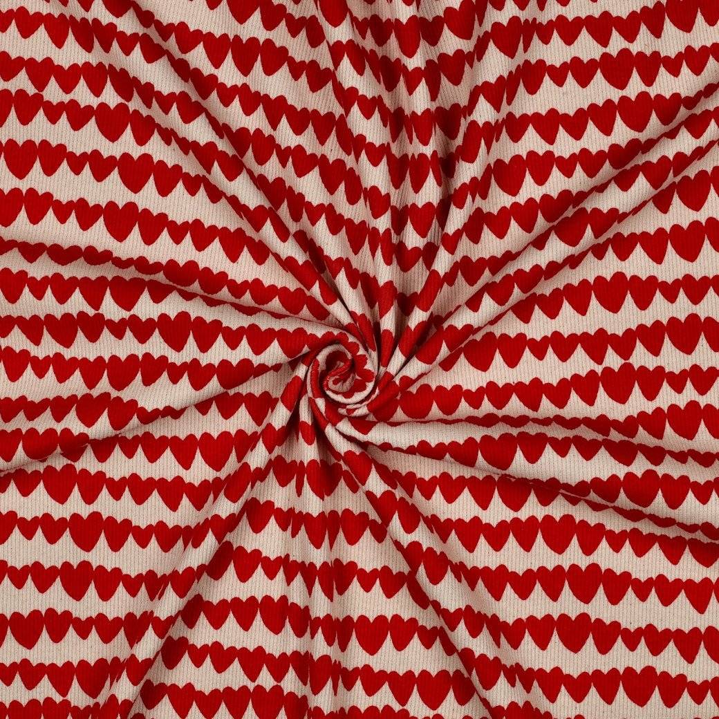 Rib Jersey GOTS Hearts