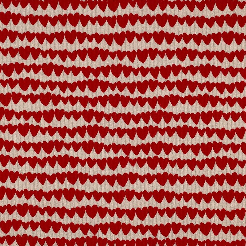 Rib Jersey GOTS Hearts