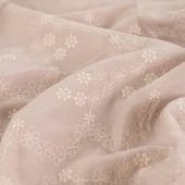 Bumbac brodat Flower Beige