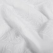 Bumbac brodat Flower White