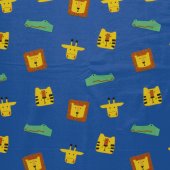 Jersey elastic Animals Cobalt