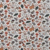 Jersey elastic digital  ANIMALS WHITE