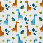 Jersey elastic Giraffes Off White