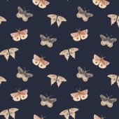 Jersey GOTS Butterfly Navy